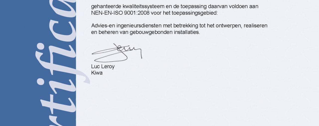 ISO9001:2015 gecertificeerd