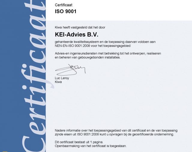 ISO9001:2015 gecertificeerd