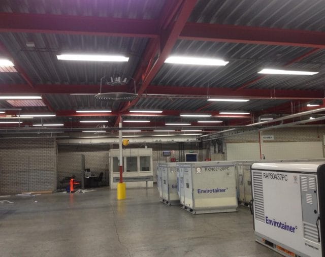 Vervanging verlichting warehouse Envirotainer